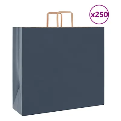 vidaXL Papírové tašky 250 ks s uchy Modrá 54x15x49 cm