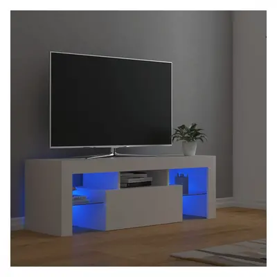 vidaXL TV skříňka s LED osvětlením bílá 120 x 35 x 40 cm