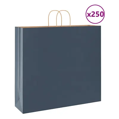 vidaXL Papírové tašky 250 ks s uchy Modrá 54x15x49 cm