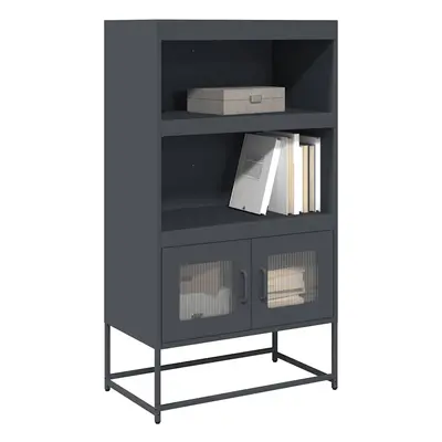 vidaXL Skříň highboard antracitová 68x39x123 cm ocel