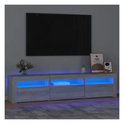 vidaXL TV skříňka s LED osvětlením šedá sonoma 180x35x40 cm