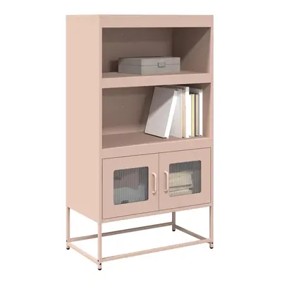 vidaXL Skříň highboard růžová 68x39x123 cm ocel