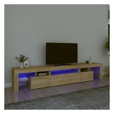 vidaXL TV skříňka s LED osvětlením dub sonoma 215x36,5x40 cm