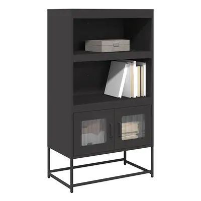 vidaXL Skříň highboard černá 68x39x123 cm ocel