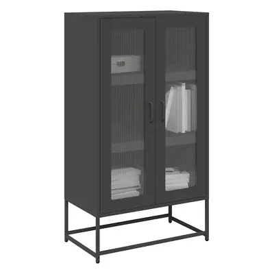 vidaXL Skříň highboard černá 68x39x123 cm ocel