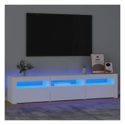 vidaXL TV skříňka s LED osvětlením bílá 180 x 35 x 40 cm