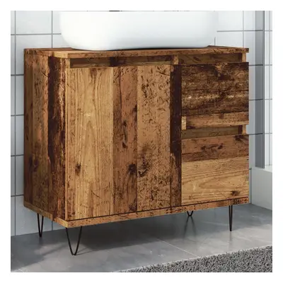 vidaXL Koupelnová skříňka pod umyvadlo old wood 65x33x60 cm kompozit