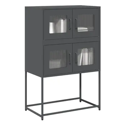 vidaXL Skříň highboard antracitová 68x39x107 cm ocel