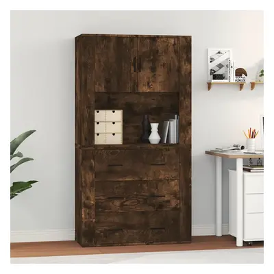 vidaXL Skříň highboard kouřový dub kompozitní dřevo