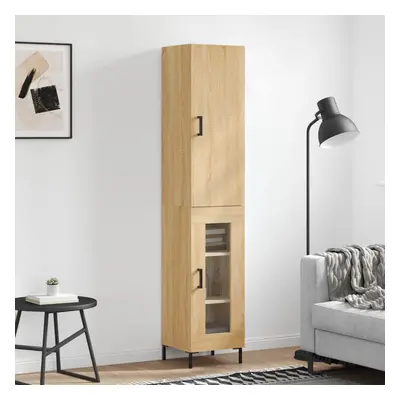 vidaXL Skříň highboard dub sonoma 34,5 x 34 x 180 cm kompozitní dřevo