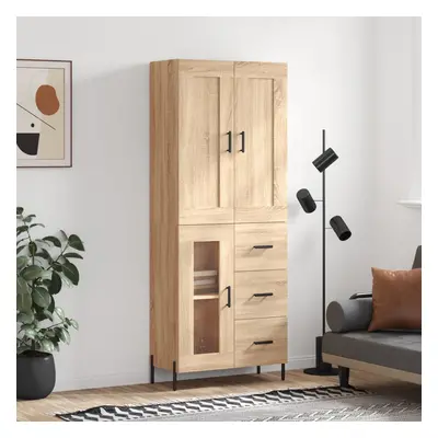 vidaXL Skříň highboard dub sonoma 69,5 x 34 x 180 cm kompozitní dřevo