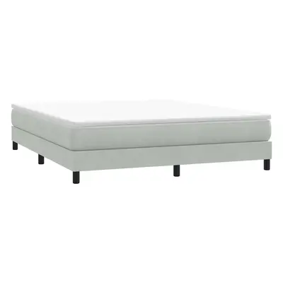 vidaXL Postel Box Spring bez matrace světle šedá 180x210 cm samet