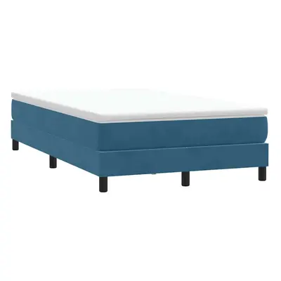 vidaXL Postel Box Spring bez matrace tmavě modrá 120x210 cm samet