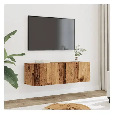 vidaXL TV skříňky nástěnné 2 ks old wood 100 x 30 x 30 cm