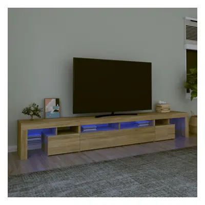 vidaXL TV skříňka s LED osvětlením dub sonoma 260x36,5x40 cm