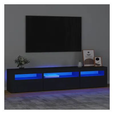 vidaXL TV skříňka s LED osvětlením černá 195 x 35 x 40 cm