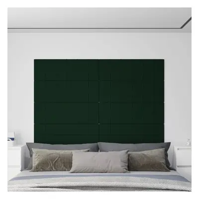 vidaXL Nástěnné panely 12 ks tmavě zelené 90 x 30 cm samet 3,24 m²