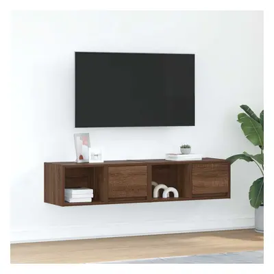 vidaXL TV skříňky 2 ks Hnědý dub 60x31x25,5 cm Dřevěná konstrukce