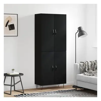 vidaXL Skříň highboard černá 69,5 x 34 x 180 cm kompozitní dřevo