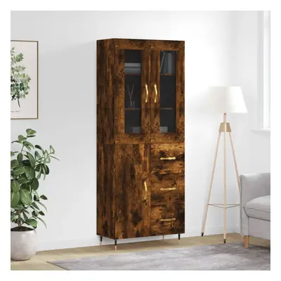 vidaXL Skříň highboard kouřový dub 69,5 x 34 x 180 cm kompozitní dřevo