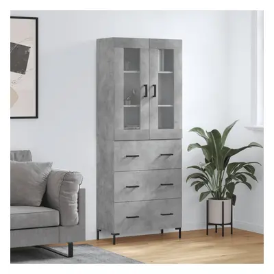 vidaXL Skříň highboard betonově šedá 69,5x34x180 cm kompozitní dřevo