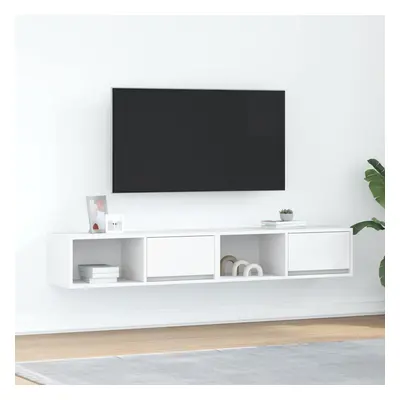 vidaXL TV skříňky 2 ks Bílá 80x31x25,5 cm Dřevěná konstrukce