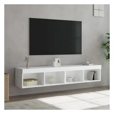 vidaXL TV skříňky s LED osvětlením 2 ks bílé 80 x 30 x 30 cm