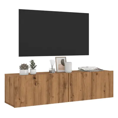 vidaXL Nástěnná TV skříňka dub artisan 120x30x30 cm kompozitní dřevo