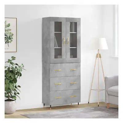 vidaXL Skříň highboard betonově šedá 69,5x34x180 cm kompozitní dřevo