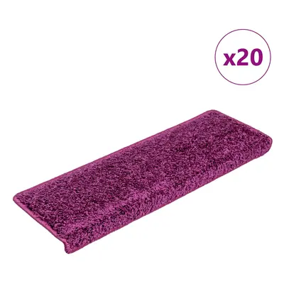 vidaXL Rohože na schody 20 ks 65x21x4 cm Fialová