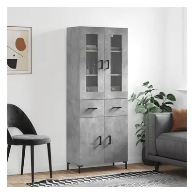 vidaXL Skříň highboard betonově šedá 69,5x34x180 cm kompozitní dřevo