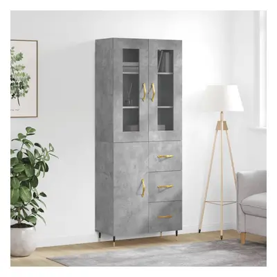 vidaXL Skříň highboard betonově šedá 69,5x34x180 cm kompozitní dřevo