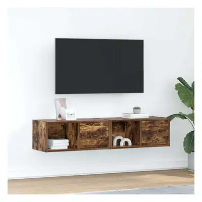 vidaXL TV skříňky 2 ks Kouřový dub 60x31x25,5 cm Dřevěné konstrukce