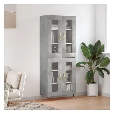 vidaXL Skříň highboard betonově šedá 69,5x34x180 cm kompozitní dřevo