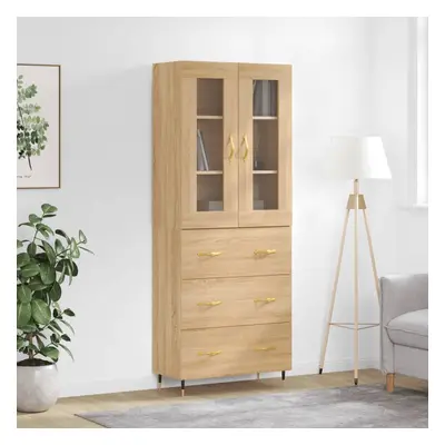 vidaXL Skříň highboard dub sonoma 69,5 x 34 x 180 cm kompozitní dřevo