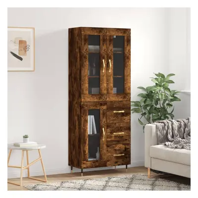 vidaXL Skříň highboard kouřový dub 69,5 x 34 x 180 cm kompozitní dřevo