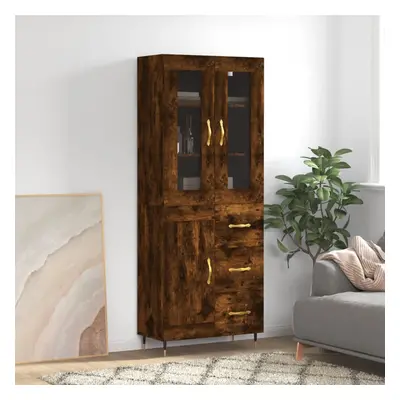 vidaXL Skříň highboard kouřový dub 69,5 x 34 x 180 cm kompozitní dřevo