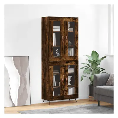 vidaXL Skříň highboard kouřový dub 69,5 x 34 x 180 cm kompozitní dřevo