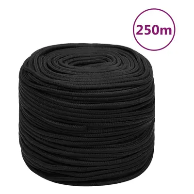 vidaXL Lodní lano celočerné 10 mm 250 m polypropylen