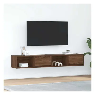 vidaXL TV skříňky 2 ks Hnědý dub 80x31x25,5 cm Dřevěná konstrukce