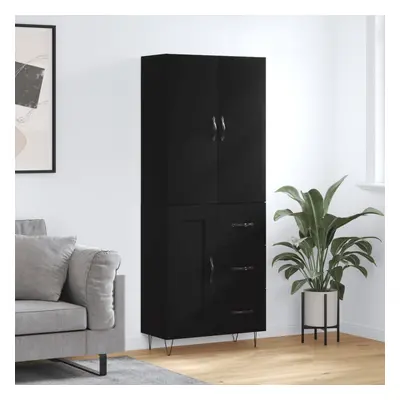 vidaXL Skříň highboard černá 69,5 x 34 x 180 cm kompozitní dřevo