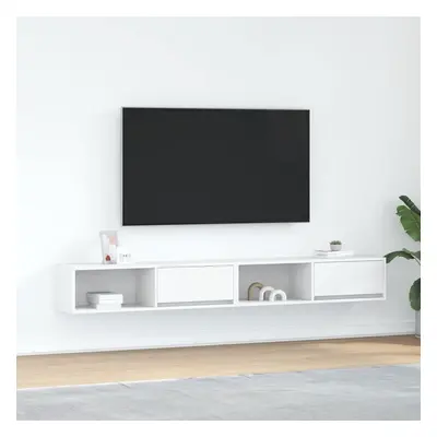 vidaXL TV skříňky 2 ks Bílá 100x31x25,5 cm Dřevěná konstrukce