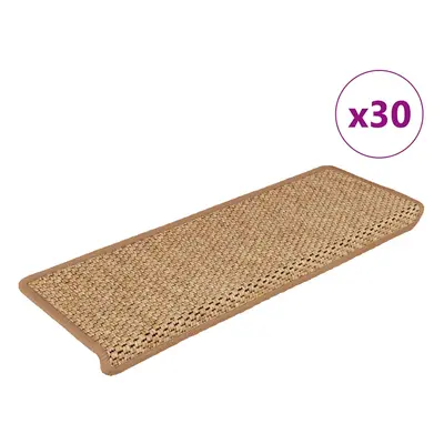 vidaXL Samolepicí rohože na schody Sisal-Look 30 ks 65x21x4cm oranžová