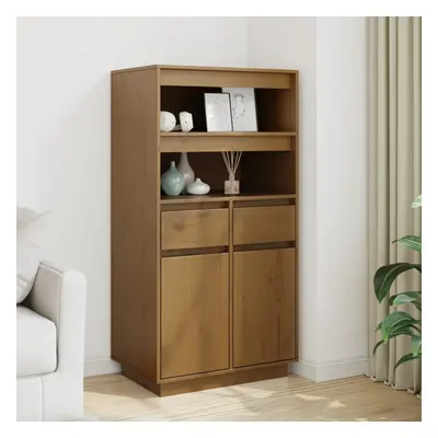 vidaXL Skříň highboard medově hnědá 60x40x116,5 cm masivní borovice