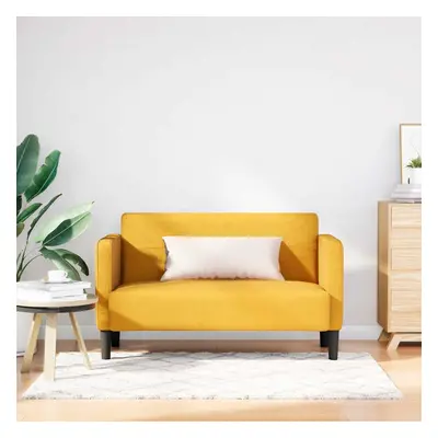 vidaXL Loveseat Sofa světle žluté 109 cm manšestrová tkanina