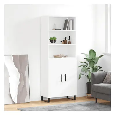 vidaXL Skříň highboard bílá 69,5 x 34 x 180 cm kompozitní dřevo