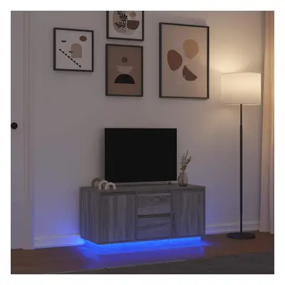 vidaXL TV skříňka s LED světly šedý sonoma 100x41x50 cm