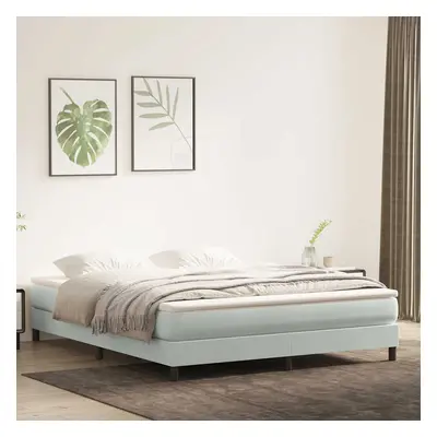 vidaXL Postel Box Spring bez matrace Light Grey 180x220 cm samet