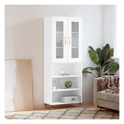 vidaXL Skříň highboard bílá 69,5 x 34 x 180 cm kompozitní dřevo