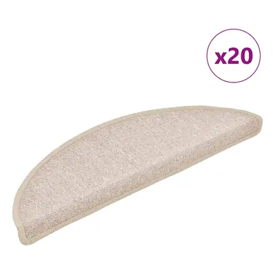 vidaXL Rohože na schody 20 ks Taupe 56x17x3 cm